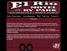 Tablet Screenshot of elriomotel-rvpark.com